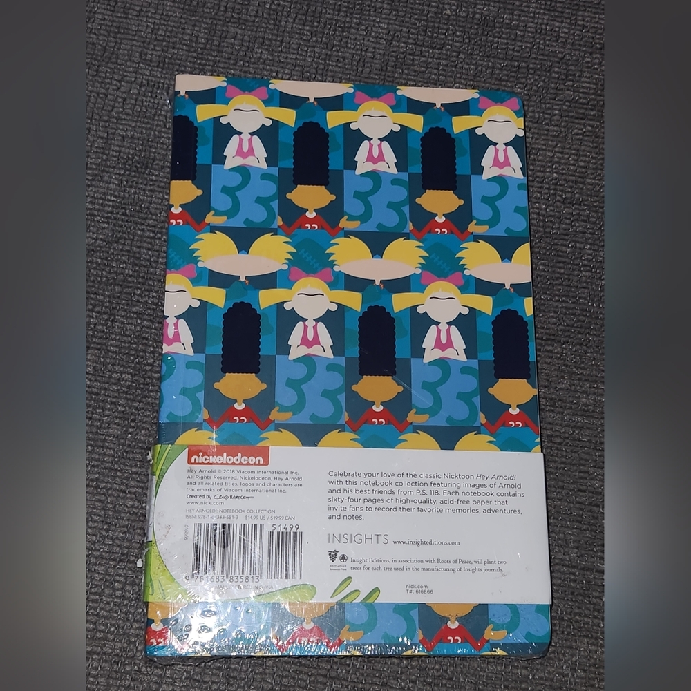 Nickelodeon Hey Arnold! Blue and Yellow Notebook - Picture 2 of 2